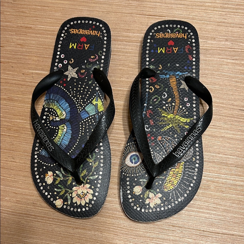 Havaianas Farm Rio Graphic Print Women's Sandals Size 10 - Picture 3 of 3